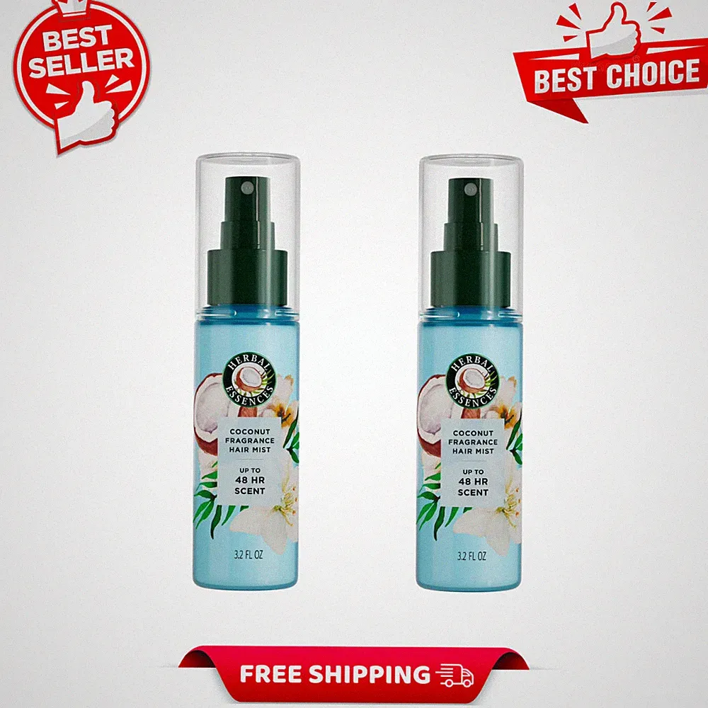 2 Pack Herbal Essences Coconut Water & Jasmine Fragrance Hair Perfume Mist 3.2oz