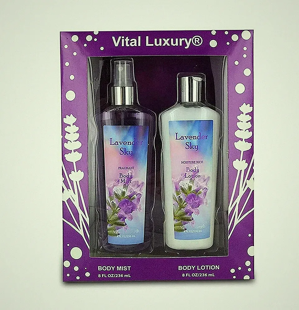 Body Lotion & Body Mist Set lavander Scent Gift Set Vital Luxury
