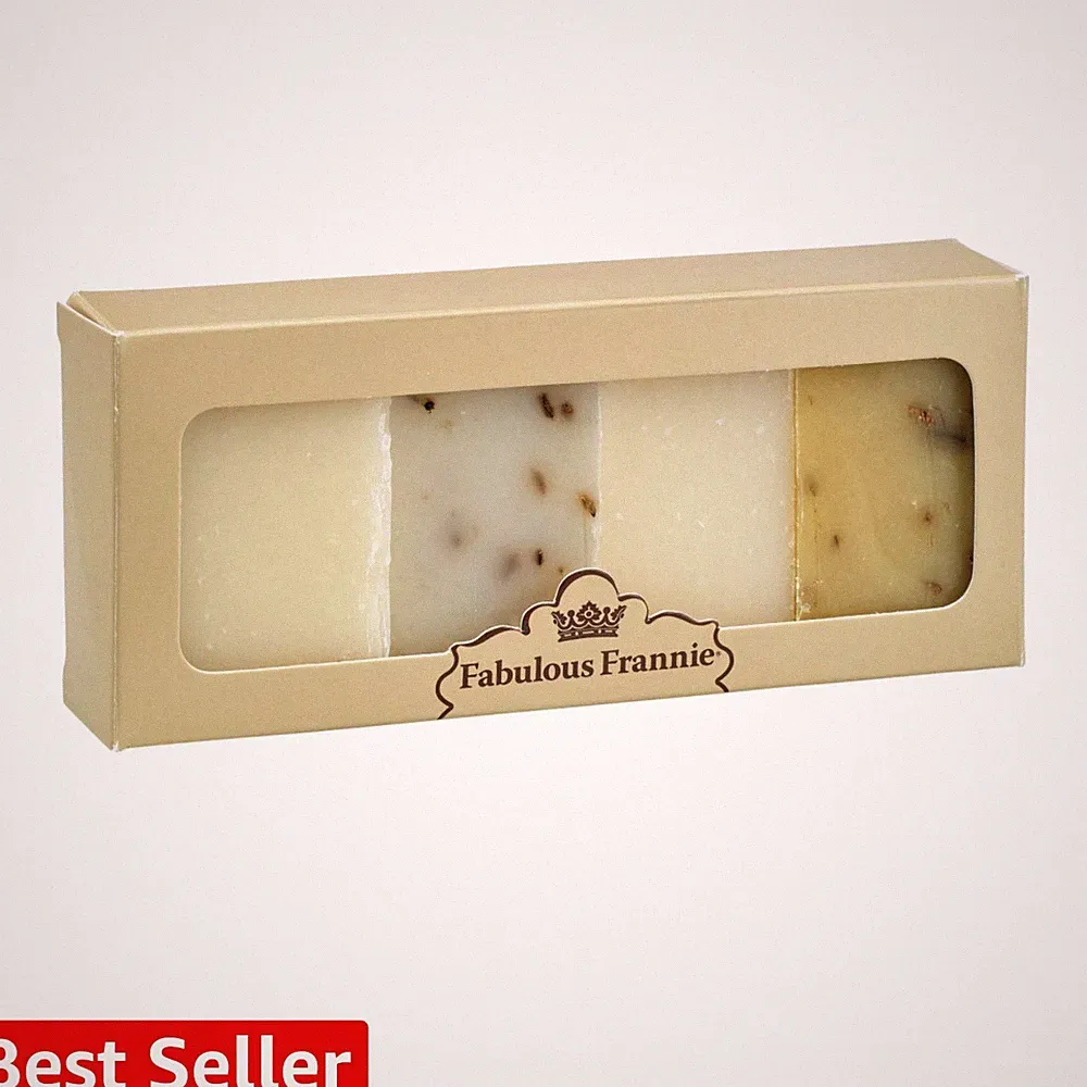 De-Stress Essential Oil Herbal Soap Sampler Gift Set Includes Lemongrass, Lav...