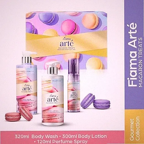 Fiama Arte Macaron Treats Gift Set Body Wash Lotion Perfume 3Pc Luxury
